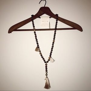 NWT Altar’d State long brown beads shell necklace